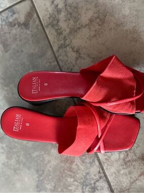 Italian Shoemakers Orange Slide Mules